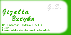 gizella butyka business card